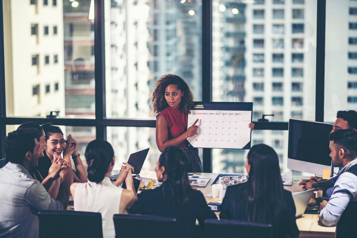 Team Leader Presenting in a Meeting